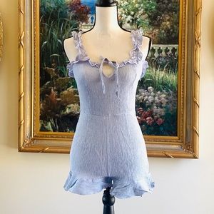 Nasty Gal Ruffle Tie Playsuit